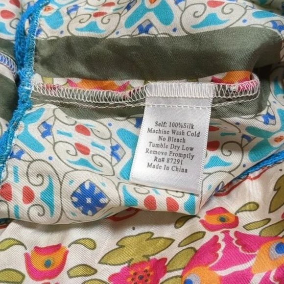 Johnny Was Silk Blouse XS - Picture 5 of 5